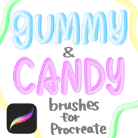 Procreate用ブラシ2種　グミ・キャンディペンセット
