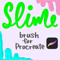Procreate用ブラシ1種　スライムペン