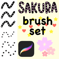 Procreateブラシ6種　桜ペンセット
