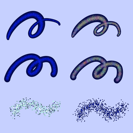 Procreate用ブラシ4種　ラメデコペンセット