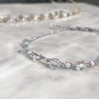 ミサンガ風天然石ブレスレット