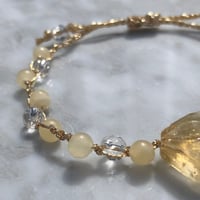 シトリン×アラゴナイト×水晶×金糸