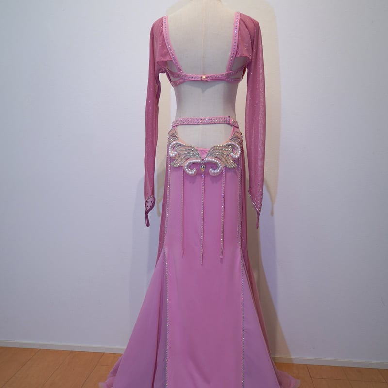 即日発送】 マーメイドスカート 袖付き チェーンベルト ベリーダンス