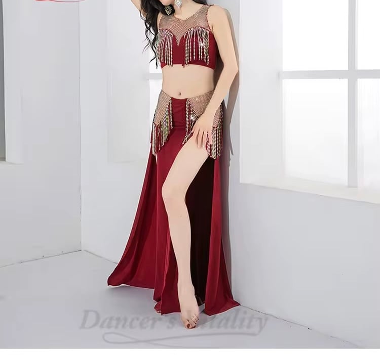 【新品】ベリーダンス 衣装 シャービー ベリーダンス衣装 3カラー QCZW YC095 202312 | Belly Treasure®︎