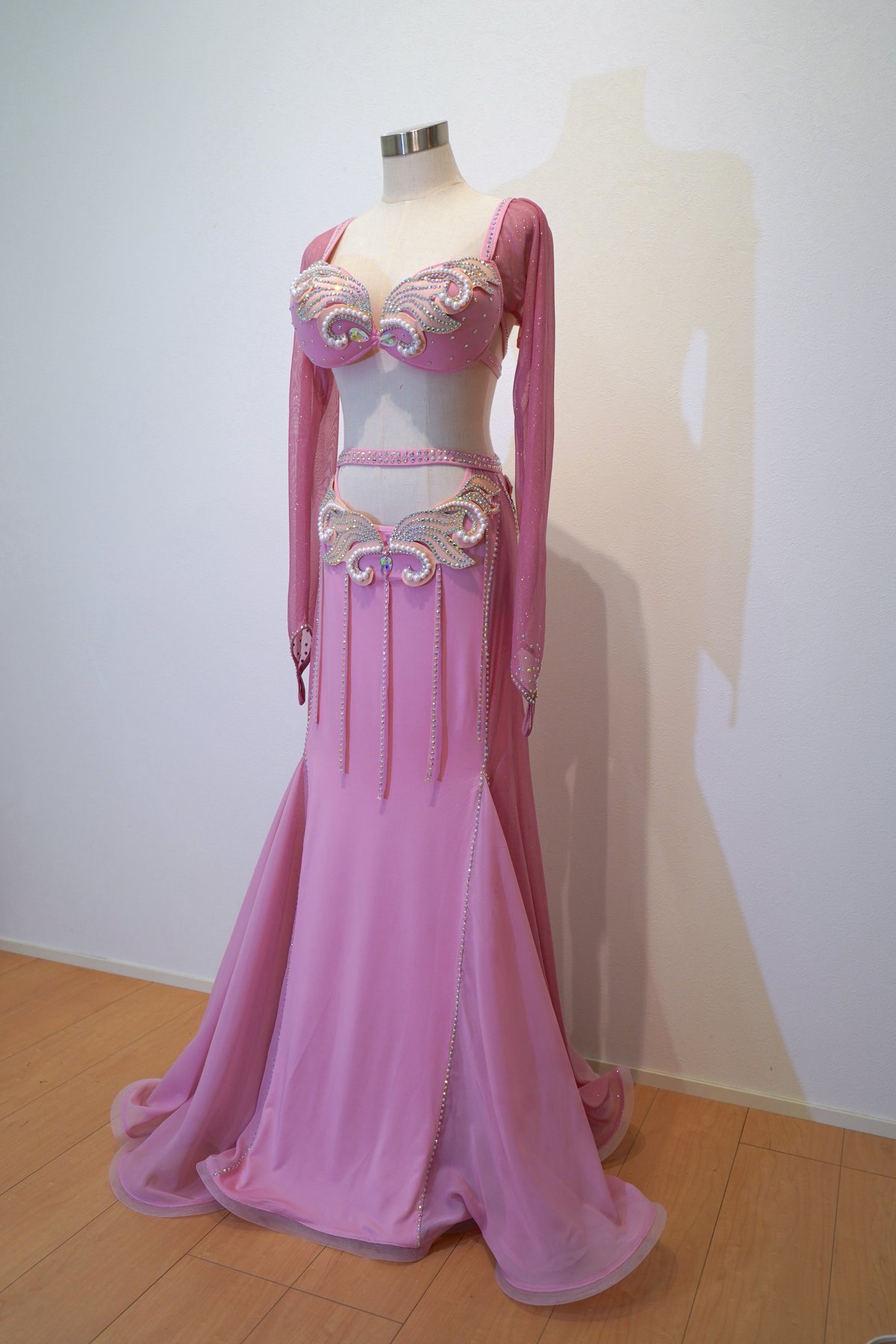 即日発送】 マーメイドスカート 袖付き チェーンベルト ベリーダンス