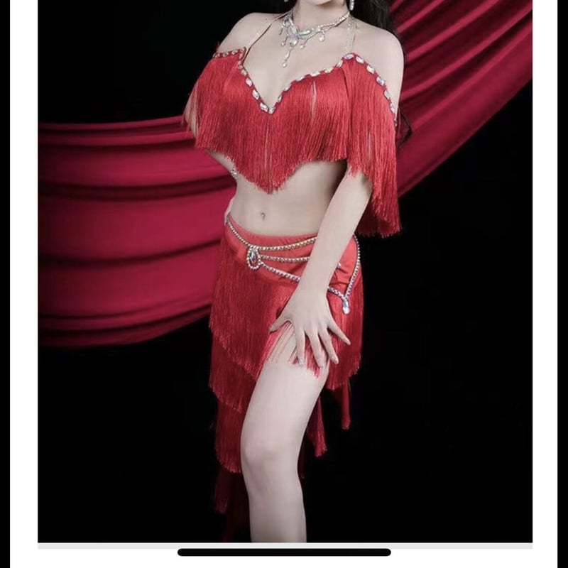 ベリーダンス　コスチューム フリンジ付き imgrc0094697914.jpg