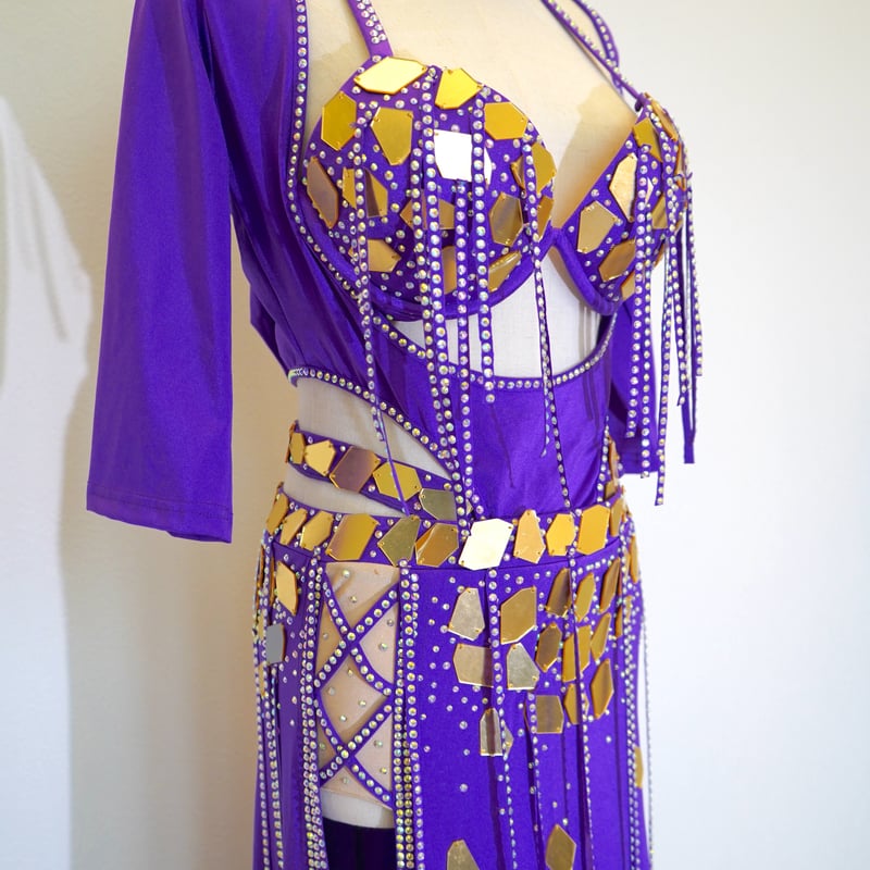 即日発送】 バラディシャービードレス ベリーダンスコスチューム 5点