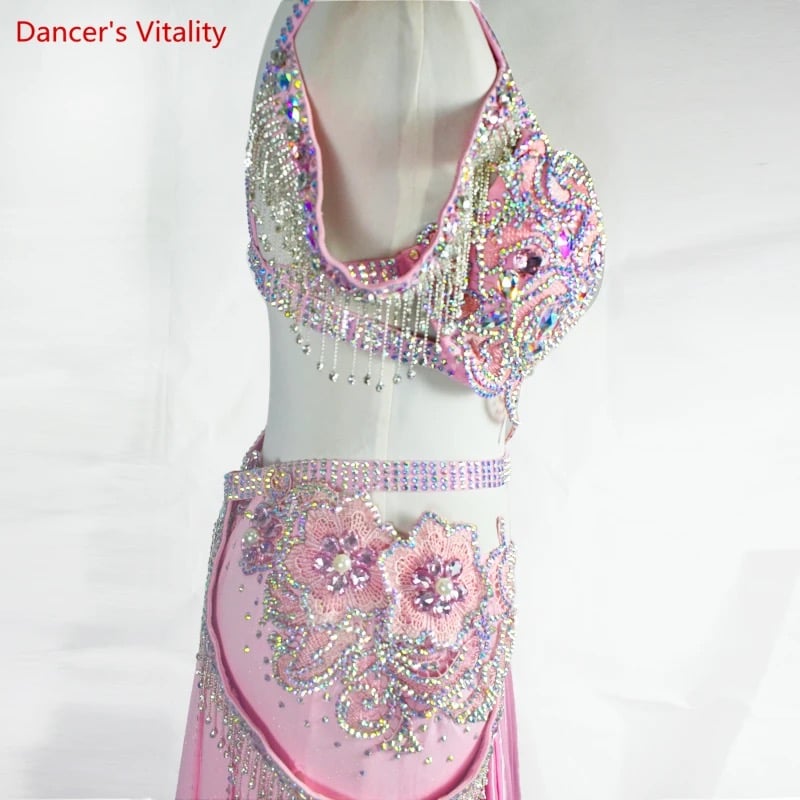 ベリーダンス衣装 オリエンタル衣装 セットアップ 豪華 オーダーメイド 新品未使用タグ付きベリーダンス衣装 オリエンタル セットアップ