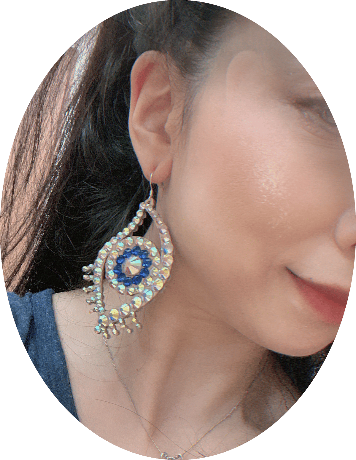 ピアス RiSaO 再入荷【即日発送】ラインストーンピアス #854 | ベリーダンスショップ