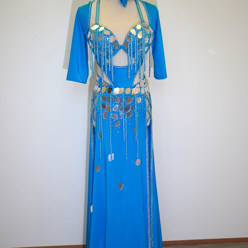 即日発送】 バラディシャービードレス ベリーダンスコスチューム 5点