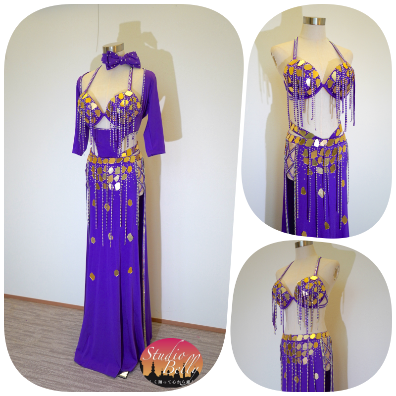 即日発送】 バラディシャービードレス ベリーダンスコスチューム 5点