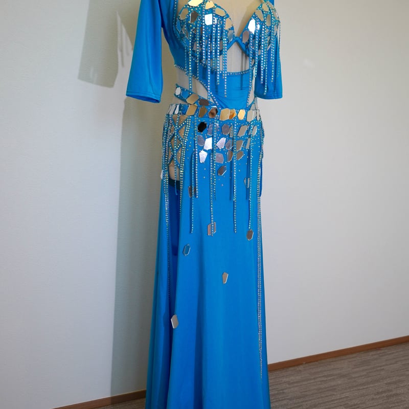 即日発送】 バラディシャービードレス ベリーダンスコスチューム 5点