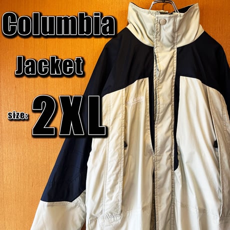 Columbia 2way ナイロンジャケット&フリース　 2XLホワイト　OMNITECH