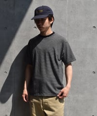 Health Knit Classic Border Jersey T-Shits Black/Natural