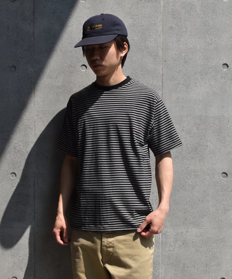 Health Knit Classic Border Jersey T-Shits Black/Natural