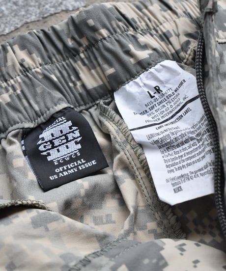 07' Deadstock Us Army ECWCS Level5 Gen3 ACU Soft Shell Cold Weather Trouser 03-142