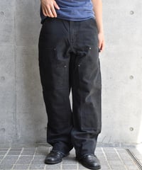 Used Carhartt Duck Double Knee Carpenter Pants Black "Made in Mexico" 03-127