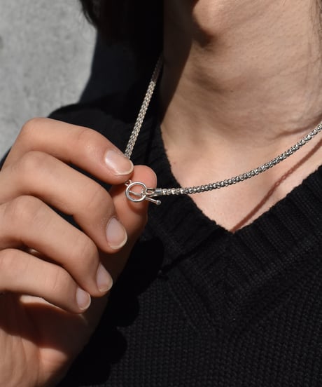 Argento MFG. Silver 925 Ball Chain Neckless T-Hook