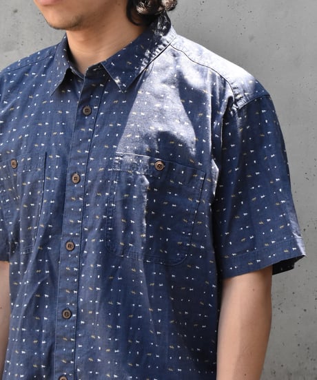Used  Patagonia Dog Pattern Organic Cotton Short Sleeve Shirt  05-058