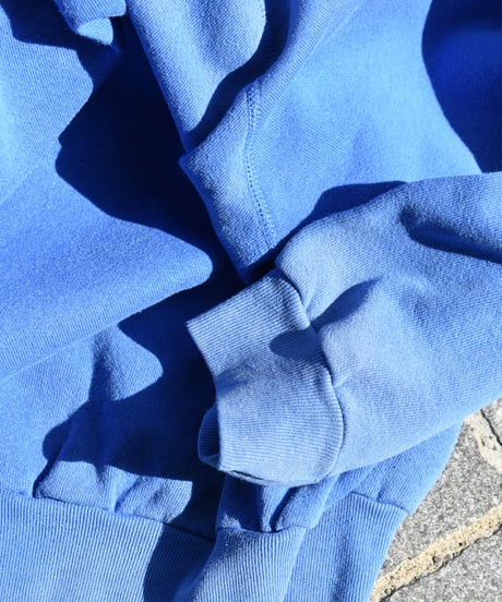 Used Sun Fade Raglan Sleeve Blank Sweat Shirt Blue 04-374