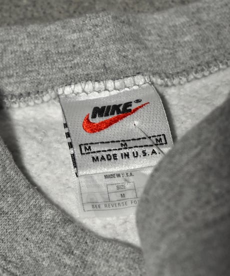 Used Nike Crew Neck Short Sleeve Sweat Grey "Made in USA" 04-439