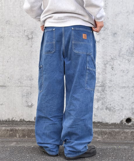 Used Carhartt Denim Carpenter Pants Indigo 03-106
