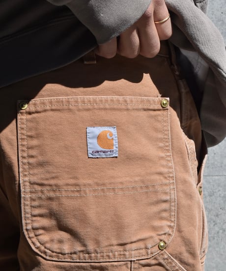 Used Carhartt Duck Double Knee Carpenter Pants Brown Made in USA 03-079