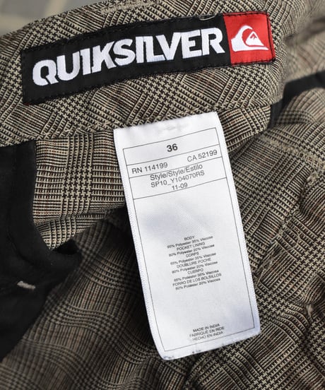 Used Quicksilver Plaid Cargo Shorts 03-172