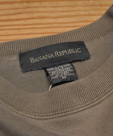Used Banana Repubric Crew Neck Sweat Shirt Khaki "Made in USA" 04-419