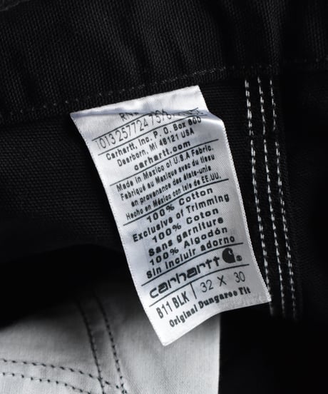 Deadstock Carhartt B11 Duck Carpenter Pants Black 03-192