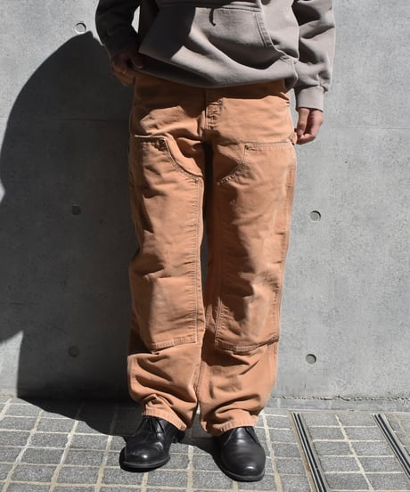 Used Carhartt Duck Double Knee Carpenter Pants Brown Made in USA 03-079