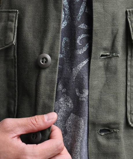 70s U.S Army Cotton Sateen OG 107 Utility Shirt 05-046