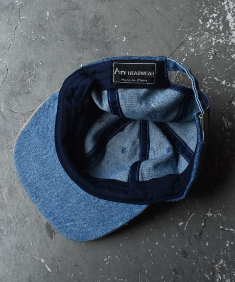 Deadstock ATT Headwear Denim 6 Panel Cap　Blue/Beige