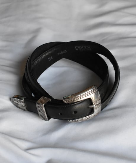 Used ONYX by Brighton Leather Western Belt