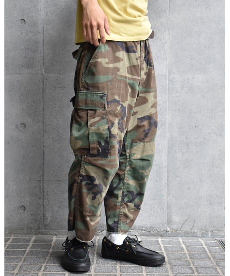 Used Us Army Combat Trouser Cut Off Woodland Camo 03-185