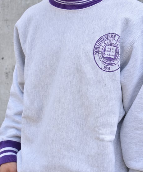 90s Used Champion Reverse Weave Sweat Shirt "Northwestern University" Made in USA04-450