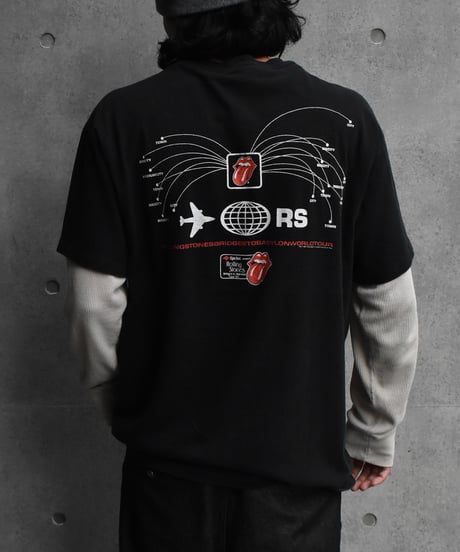 Used Rolling Stones Tour Print Tee Black 04-457