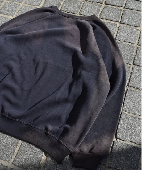 Used Hanes Raglan Sleeve Sun Fade Sweat Shirts Black 04-329