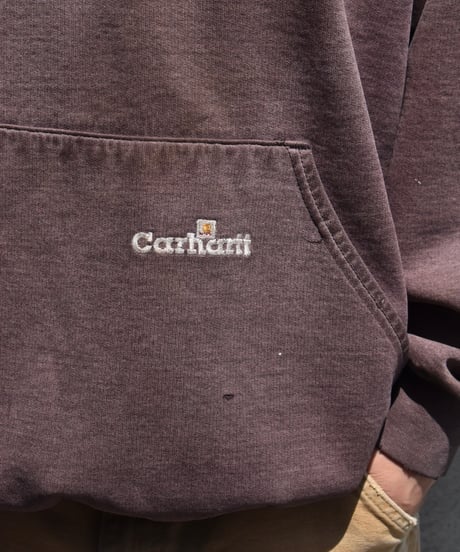 Used Carhartt Pullover Sweat Hoodie Fade Black 04-456