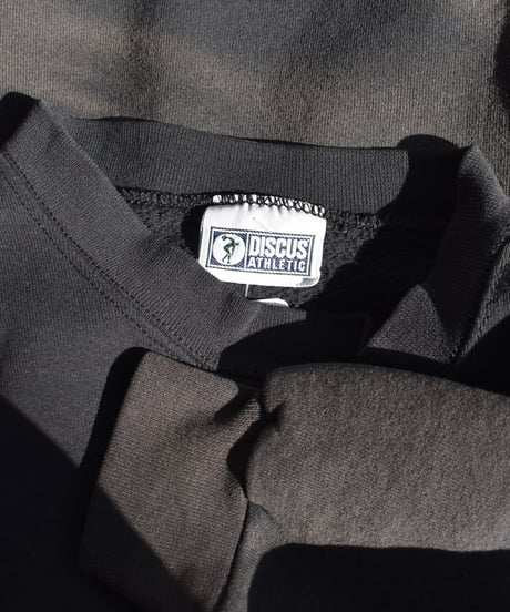 Used Discus Sun Fade Blank Sweat Shirt Black 04-379