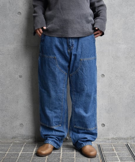 Used Carhartt Double Knee Denim Carpenter Pants 03-134