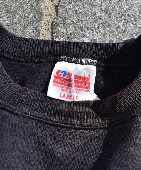 Used Hanes Raglan Sleeve Sun Fade Sweat Shirts Black 04-329