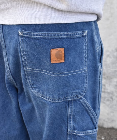 Used Carhartt Denim Carpenter Pants Indigo 03-106