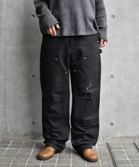 Used Carhartt Duck Double Knee Carpenter Pants Black "Made in USA" 03-137