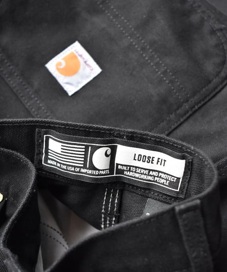 Used Carhartt Duck Double Knee Carpenter Pants Black "Made in USA" 03-137