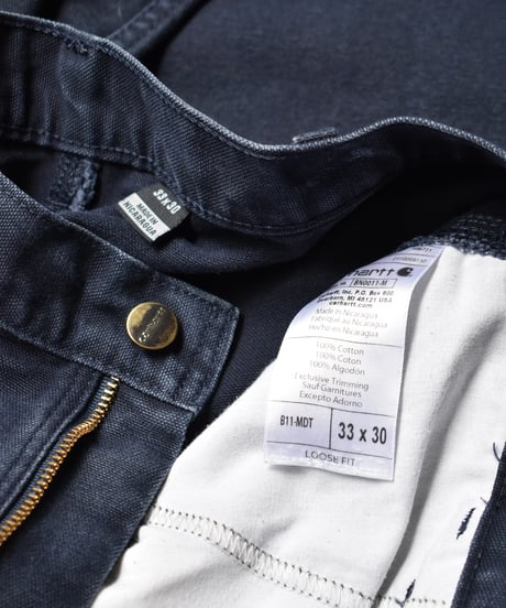 Used Carhartt Duck Carpenter Pants Navy 03-132