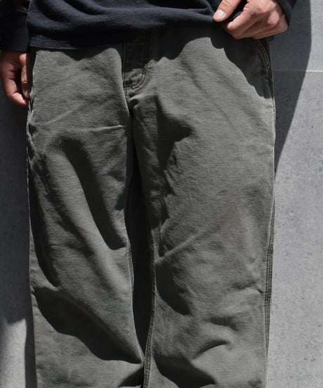 Used Carhartt FR Duck Carpenter Pants Moss Green 03-112