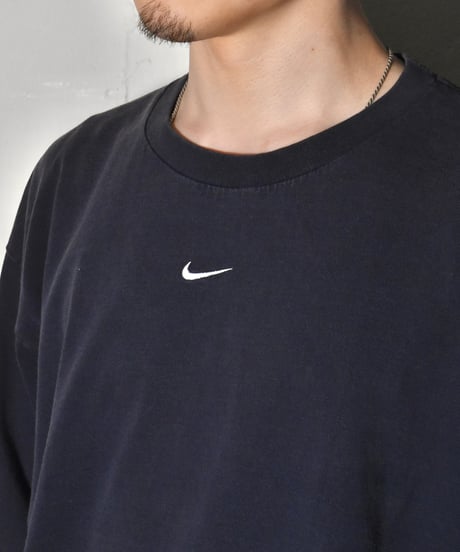 Used Nike Center Swoosh Long Sleeve Tee Navy "Made in USA" 04-438