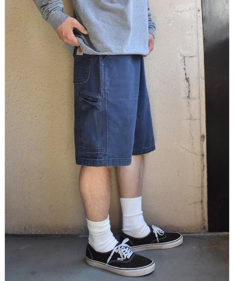 Used Carhartt Rugged Flex Relaxed Fit Duck Shorts - Navy 03-118