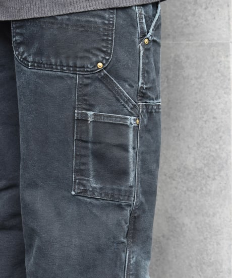 Used Carhartt Duck Double Knee Carpenter Pants Black "Made in USA" 03-135